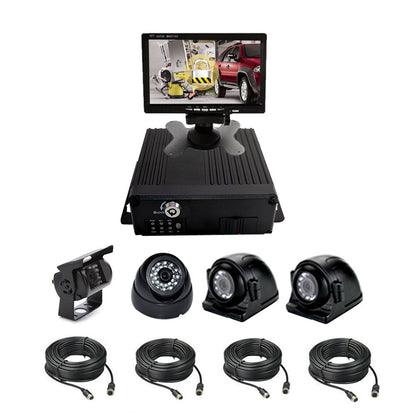C-1004 LCD DVR KIT For Car 4 Channel H.264 2.0MP 1080P AHD Mobile Vehicle Car DVR MDVR Video Recorder Kit