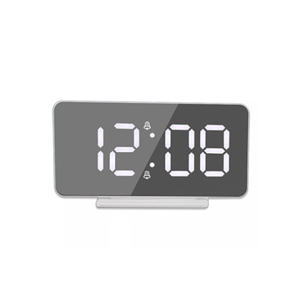 CRONY 0S-002 LED Clock Digital Clock Student Makeup Mirror Smart Electronic Bedside Alarm Clock Watch Calendar - Edragonmall.com