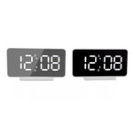 CRONY 0S-002 LED Clock Digital Clock Student Makeup Mirror Smart Electronic Bedside Alarm Clock Watch Calendar - Edragonmall.com