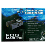 CRONY 2000W fog machine Wired/Wireless Remotes, Artificial Fog for Holidays Weddings Halloween - Edragonmall.com