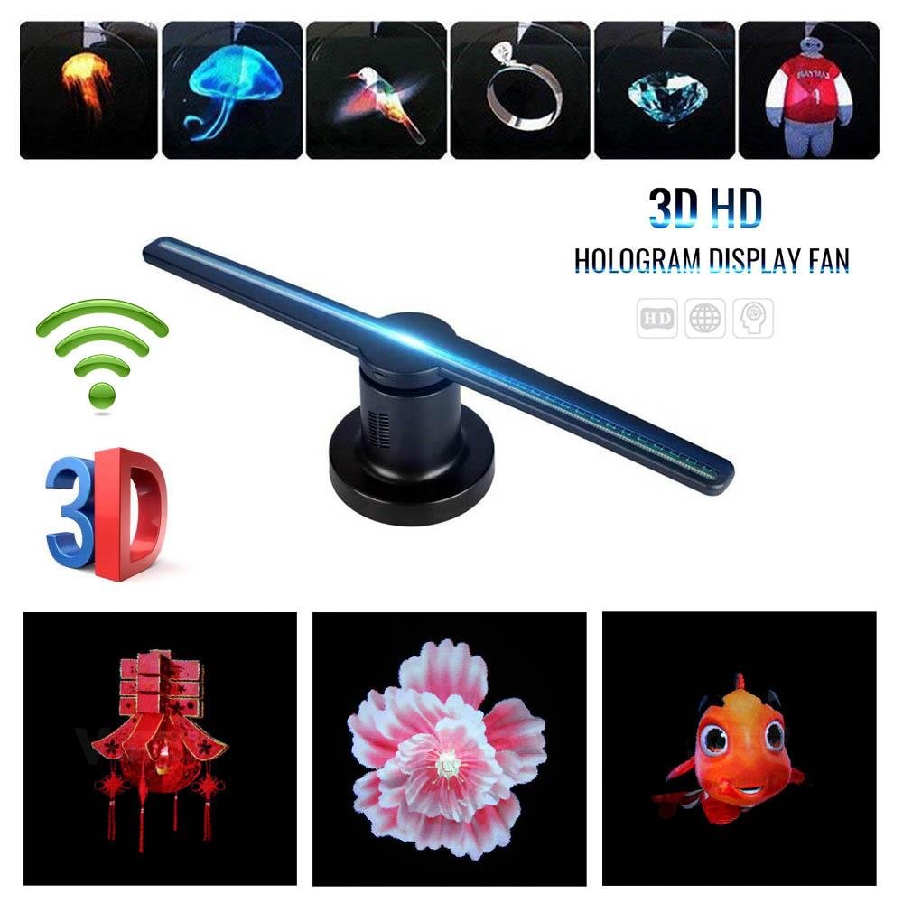 CRONY 3D AD 30CM Hologram Advertising WIFI+APP Advertising LED display Holographic Imaging Naked Eye Fan - Edragonmall.com