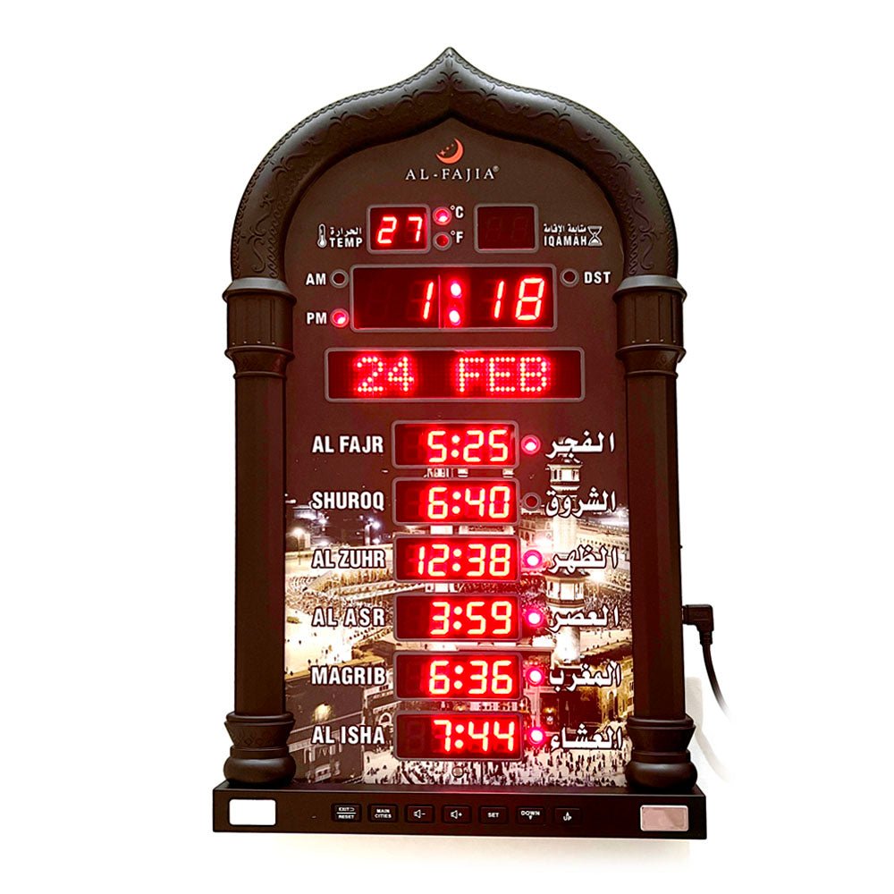 CRONY 4008PRO AZAN Clock AL-HARAMEEN Azan Clock Led Prayer Clock Wall Clock Read Home Office Mosque Digital Azan Clock - Edragonmall.com