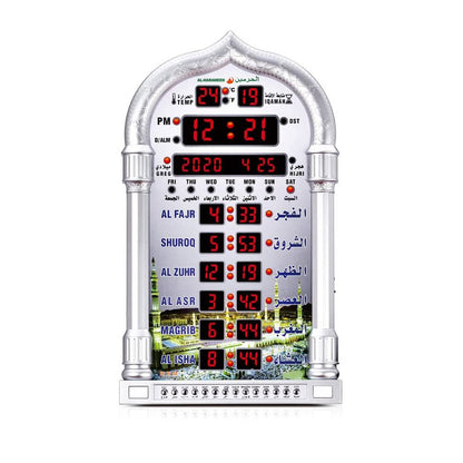 CRONY 4008PRO AZAN Clock AL-HARAMEEN Azan Clock Led Prayer Clock Wall Clock Read Home Office Mosque Digital Azan Clock - Edragonmall.com