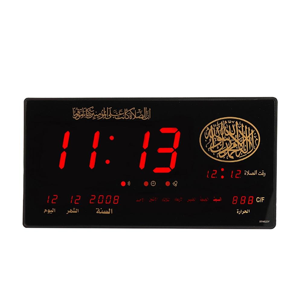 CRONY 4622y AZAN Clock indoor custom made memory decoration remote control alarm clock LED clock - Edragonmall.com