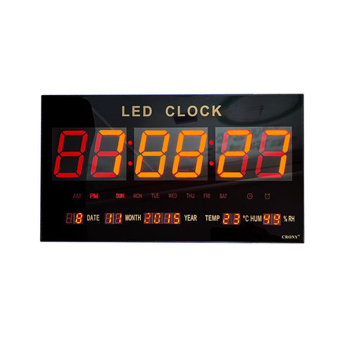 Crony 5828 LED Clock Digital LED Clock Wall Clock Office Clock - Edragonmall.com