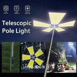 CRONY 5LED Fishing Light 360°Light Outdoor Telescopic Camping Rod Floodlight COB Lamp with Fishing Rod Perfect - Edragonmall.com