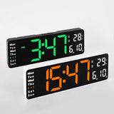 CRONY 6629 Electronic Clock LED Alarm clock Remote Control Digital Electronic Wall Clock Display Temperature week and calendar - Edragonmall.com