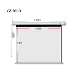 CRONY 72 Inch 4:3 Projection Screen Home Automatic Lifting HD Projection Screen Wall Hanging Screen Electric Remote Control Projection Screen - Edragonmall.com