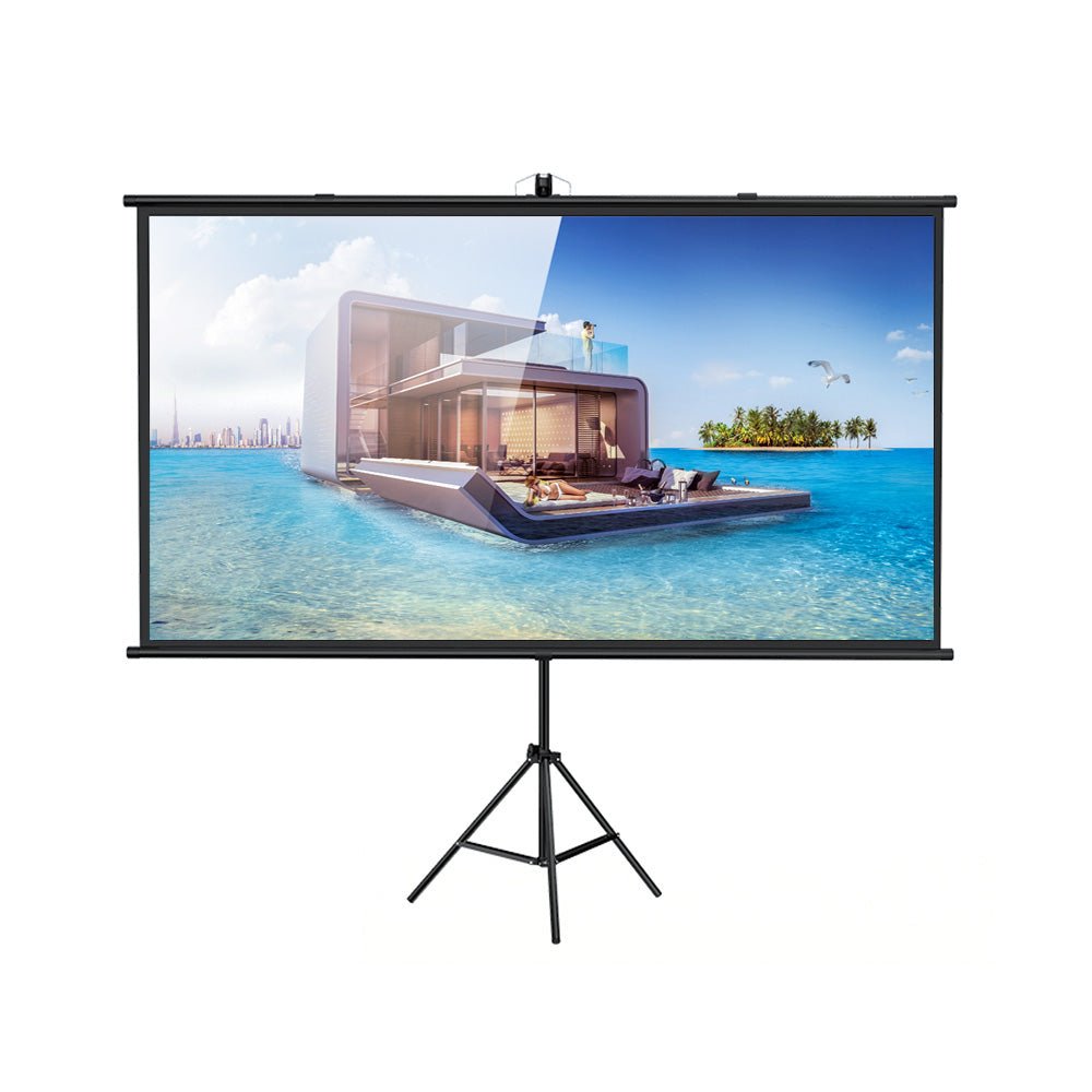 CRONY 72“projector screen with stand Portable Foldable Projection Movie Screen Fabric - Edragonmall.com