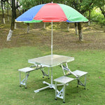Crony Aluminum Picnic Table Lightweight Fold-Up Picnic Table - Edragonmall.com