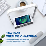 CRONY B18D Wireless charge + Ambient light + Electronic clock Bedside Lamp Touch Control Lamp Alarm Clock LED Night Light - Edragonmall.com