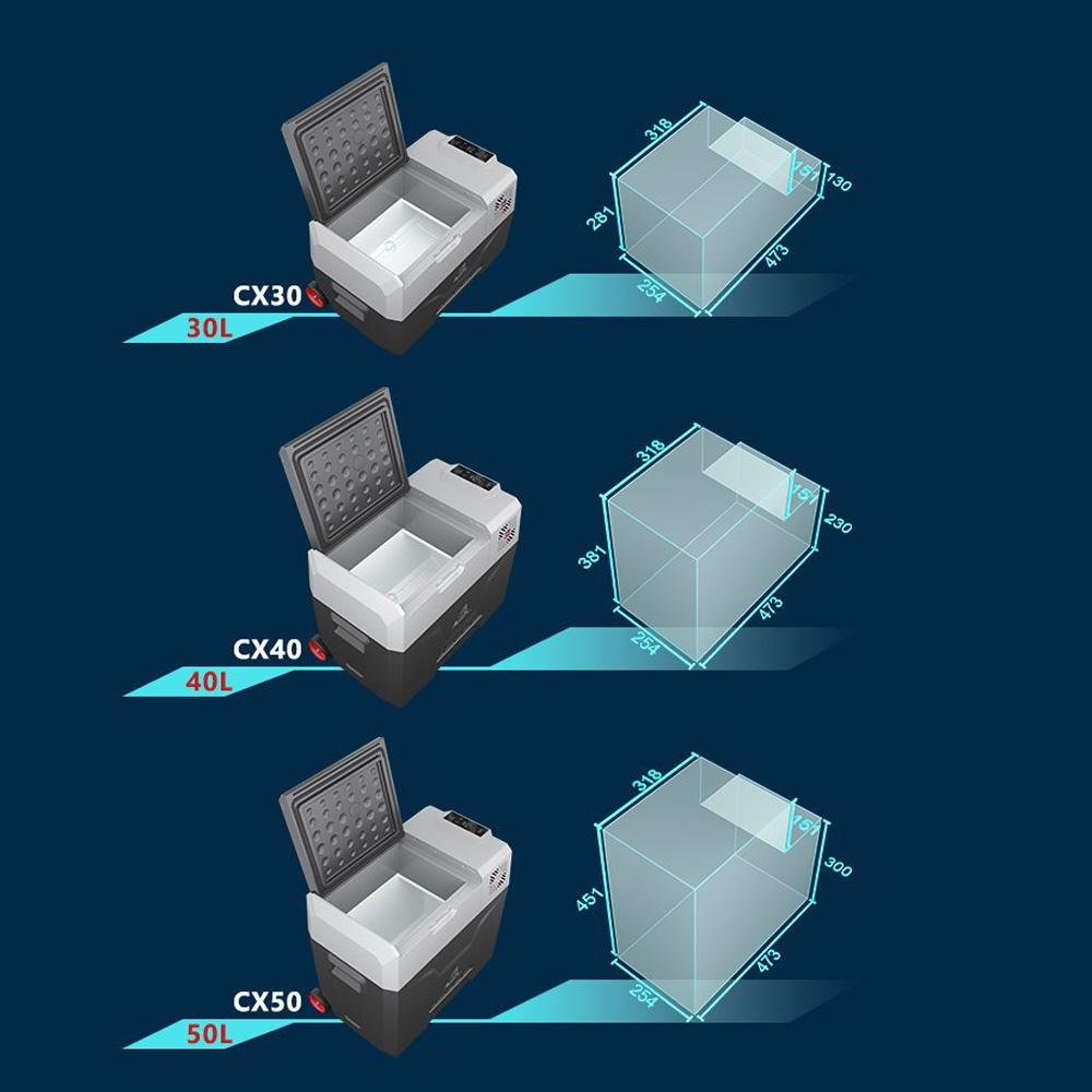 ثلاجة سيارة كروني 30 لتر CX30 ECX30 لا تحتوي على بطارية ليثيوم مبرد سيارة للتخييم وثلاجة وفريزر