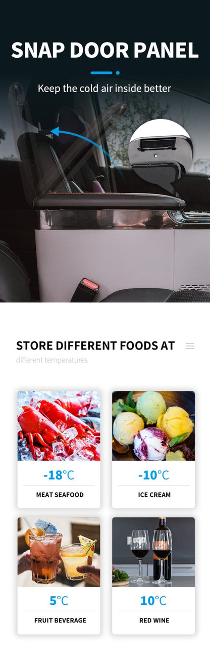 CRONY CF15 15L Vehicle Refrigerator with APP DC 12V for centre armrest in car truck refrigerator with battery - Edragonmall.com