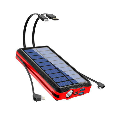 CRONY CN-158 Solar Wireless Charging With Cord Mobile Power Bank self-contained line charging treasure for outdoor - Edragonmall.com