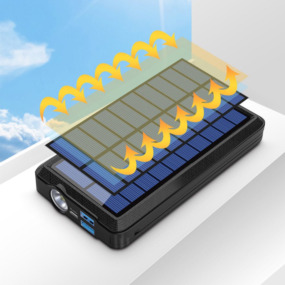 CRONY CN-158 Solar Wireless Charging With Cord Mobile Power Bank self-contained line charging treasure for outdoor - Edragonmall.com
