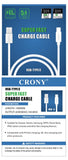 CRONY CR-002 Support Super Fast Charge&Data U-C Cable 5A - Edragonmall.com