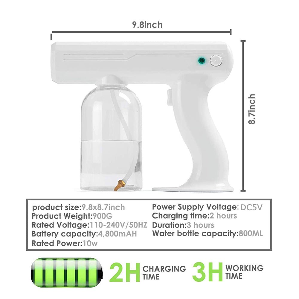 CRONY Electric disinfecting gun Disinfectant Steam ULV Gun Handheld Rechargeable Nano Atomizer - Edragonmall.com