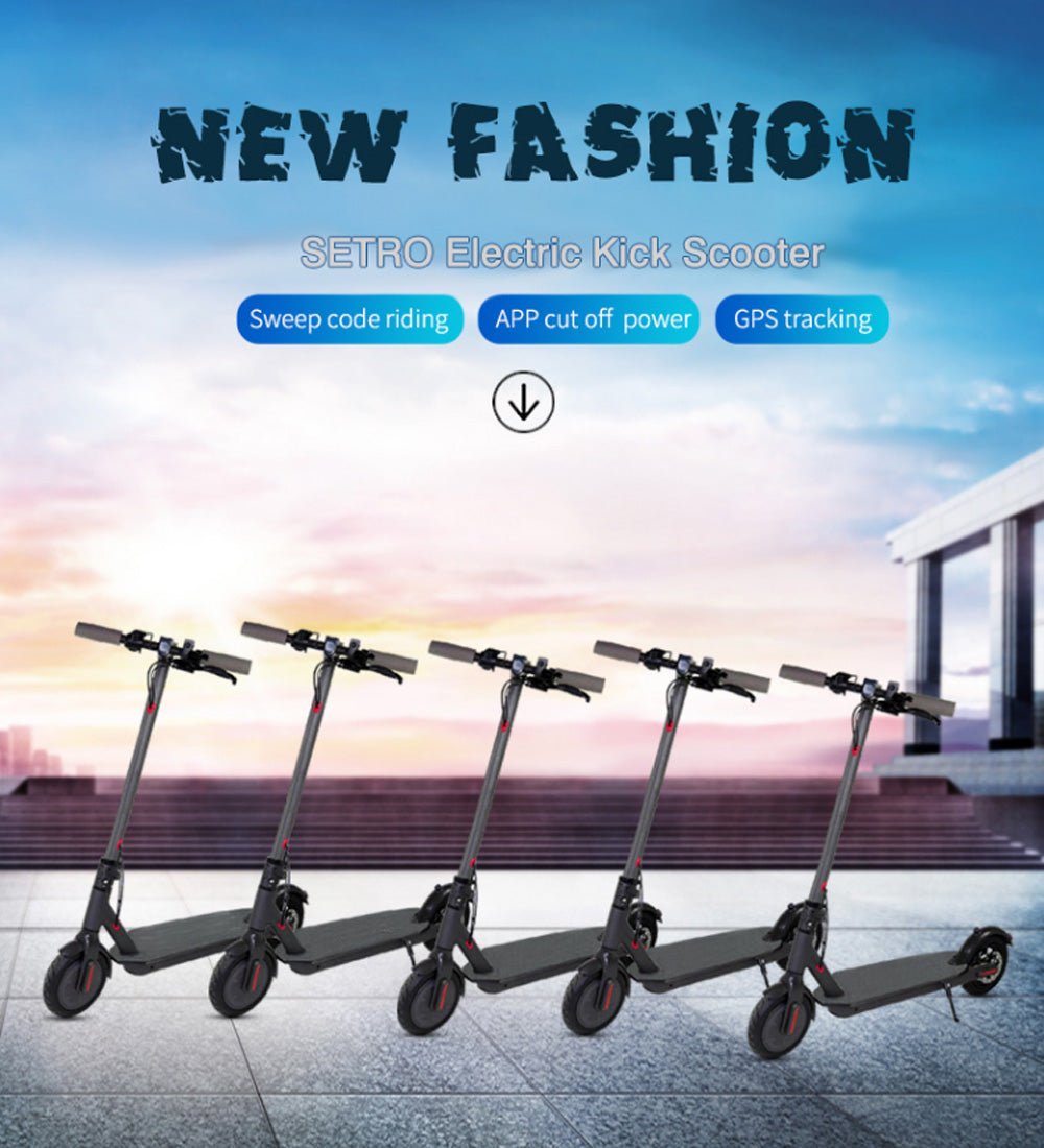 CRONY Electric Kick Scooter M365 with APP Aluminium Alloy Folded 8.5 Inch with Rear shock | Dark grey - Edragonmall.com
