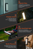 CRONY ES-L01 Solar Camping light outdoor portable Lightweight camping vintage lantern rechargeable battery camping solar light - Edragonmall.com