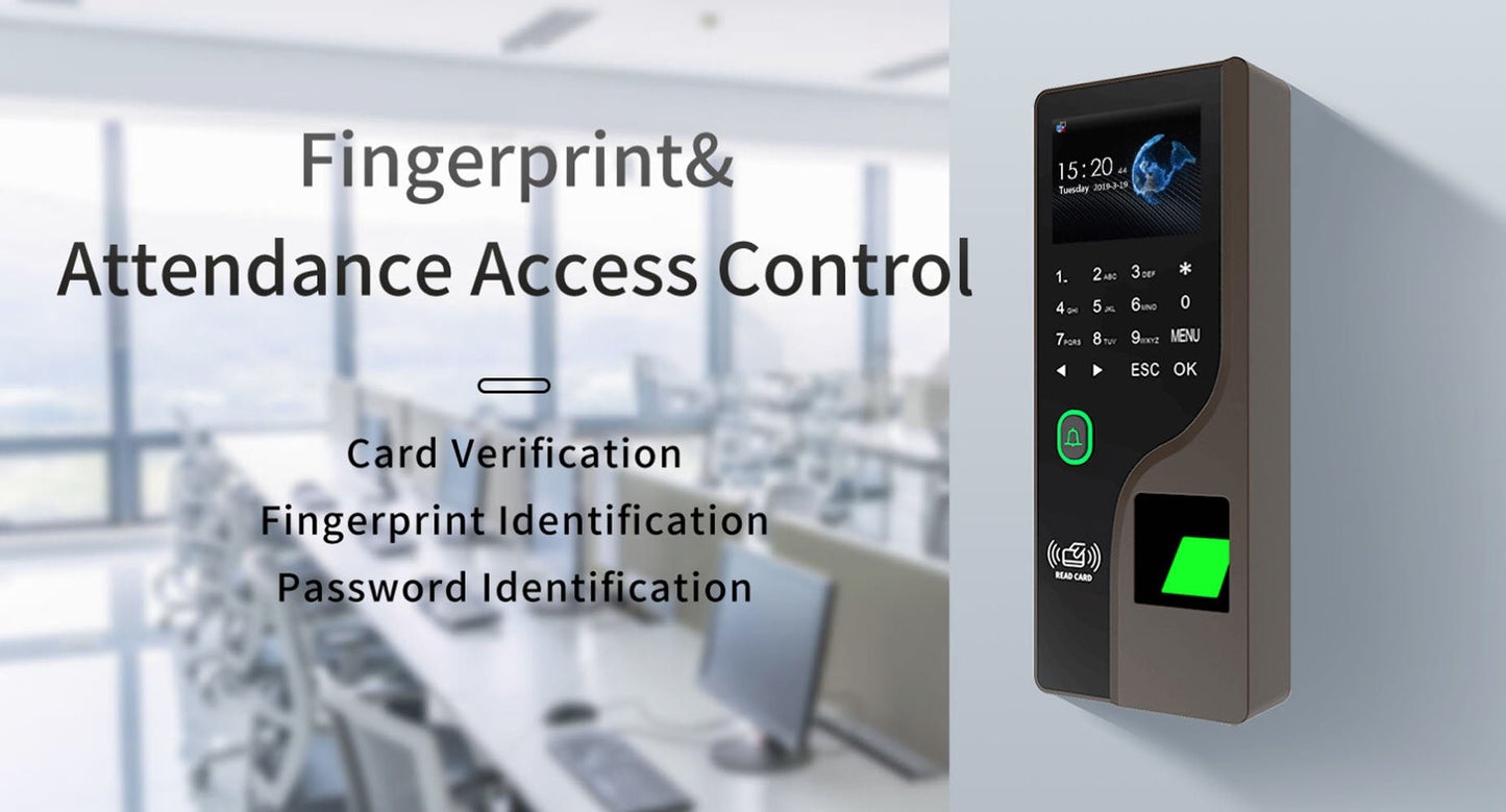 CRONY FC-B104 Fingerprint Attendance Fingerprint Remote Door App to Open The Door Software Management Time Recording Attendance Machine - Edragonmall.com