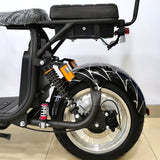 CRONY G-028 1500W Harley Electric Motorcycle Double Seat with double battery Rugged | Black spider - Edragonmall.com