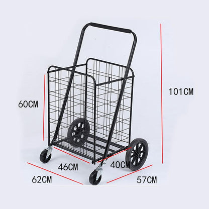 CRONY  High quality Big shoping trolley Household portable Foldable Shopping Trolley on Wheels