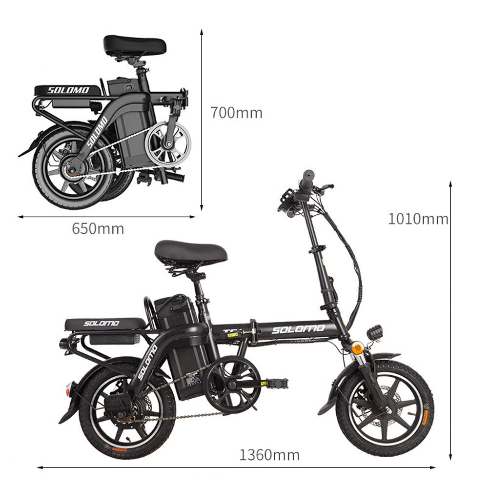 CRONY HIMI 14 inch Electric Folding Bike SOLOMO 350W 48V 10AH 40KM