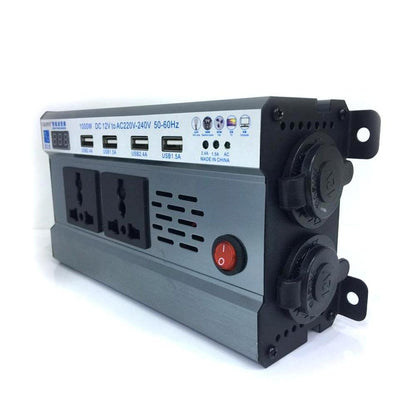 CRONY Intelligent 1000W Car Power Inverter-DISPLAY SCREEN 12V to 220V-240V AC Charging Port Converter Car Charger Adapter 4.2A 4 USB Ports - Edragonmall.com