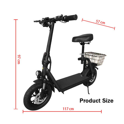 CRONY JL005-02 Small Harley Electric Bicycle Folding Electric Scooter 2 Wheels Electric Motorcycle with Basket - Edragonmall.com