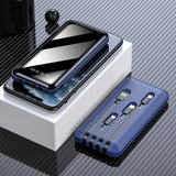 CRONY L15 Power Bank with Built-in 4 Cables slim mini data cable bank power power bank 28000mah - Edragonmall.com