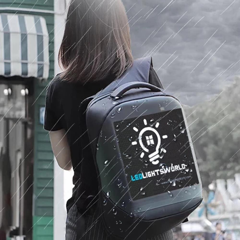 Buy LEI JARVIS LED Display Backpack,Laptop Backpack With Apps And  Programmable Screen,15.6 Inch Anime Pixel Backpack,DIY Unique Gift Backpack  For Men And Women, Black/White Online at desertcartIreland