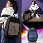 CRONY  LED Fashion Display Backpack  Novelty Smart Style Laptop Backpack Creative Christmas Gift School Bag B001