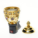 CRONY M-19 Incense Burner Plug Portable Mini Electric Bakhoor Burner Incense Metal Burners Square Pearl incense electric incense burner - Edragonmall.com