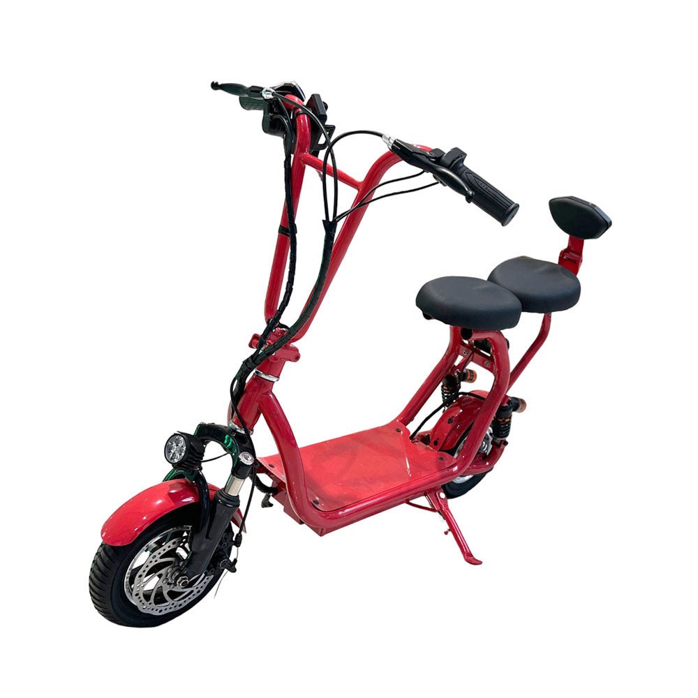 CRONY Mini Harley Dual Seat +Double Seat Two Wheels 36V 8A Lithium Battery Electric Electric motorcycle | Red - Edragonmall.com