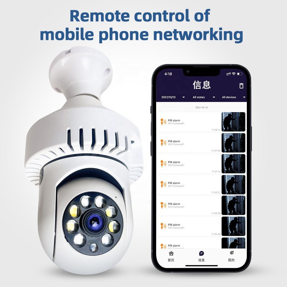 CRONY NIP 27S Full color Wireless Camera With Smoke alarm Smoke Detector Smart Camera Light Blub