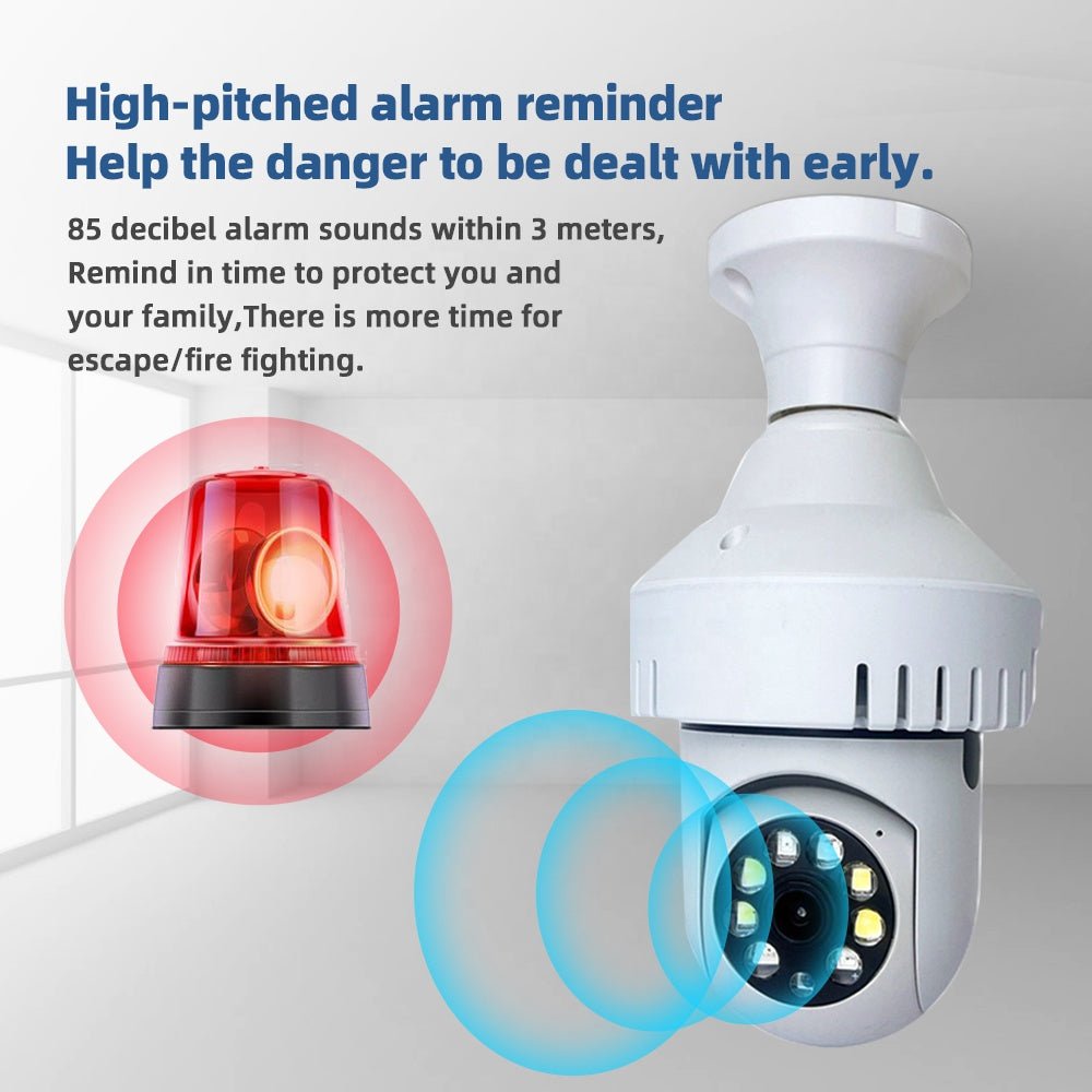 CRONY NIP 27S Full color Wireless Camera With Smoke alarm Smoke Detector Smart Camera Light Blub