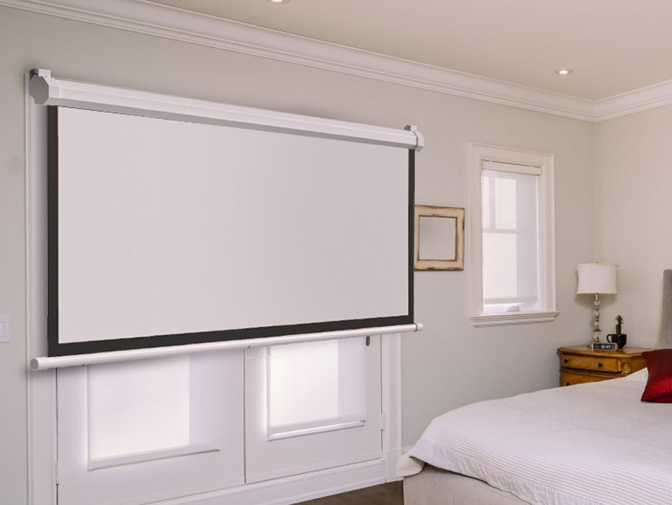 Crony Projection Wall Screen 100 Inch 4:3 Anti-Light With projector screen by manual Screen - Edragonmall.com