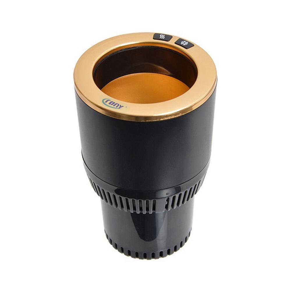 CRONY PT-C301 BG Vehicle Heat and Cold Car cup holder cooling & warming auto cup | Golden - Edragonmall.com