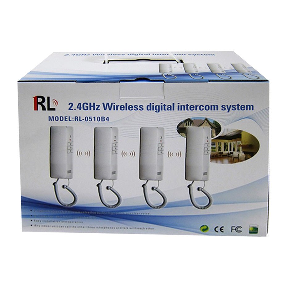 Crony RL-0510B4 Wireless Intercom System 2.4GHz Dual-Way Digital Doorbell - Edragonmall.com