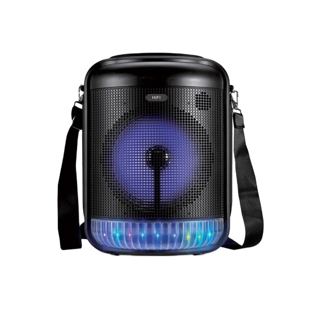 CRONY RX-6101 colorful light portable speaker with microphone USB TF FM RADIO Speaker - Edragonmall.com