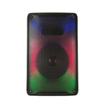 CRONY RX-8136 Speaker 8 inch flame fire running colorful light portable party speaker for out door use with wired microphone karaoke - Edragonmall.com