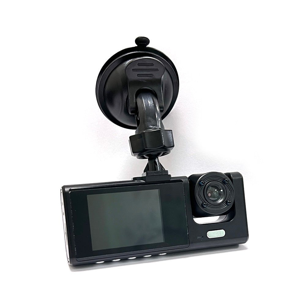 CRONY S11 Three-Camera 1920*1080 pushbutton dashcam 1080P DVR Dashcam Front Indoor and Rear View Camera Driving Recorder 2 Inch Screen Dash Cam Support Night Vision Loop Recording - Edragonmall.com