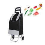 CRONY SC001 Shiping Cart Shopping Trolley Bag Folding Shopping Cart Collapsible Trolley Bag | black - Edragonmall.com