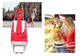 CRONY SC001 Shiping Cart Shopping Trolley Bag Folding Shopping Cart Collapsible Trolley Bag | brown - Edragonmall.com