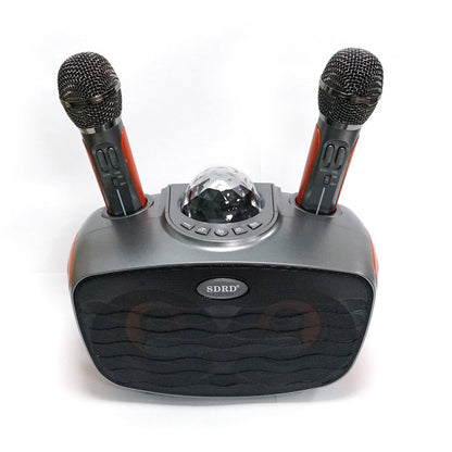 CRONY SD-315 BT Speaker karaoke bluetooth speaker with 2 microphones | Dark gray - Edragonmall.com