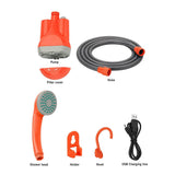 CRONY SH-410 portable shower nozzle Portable Outdoor Shower Battery Powered Compact Handheld Rechargeable Camping Showerhead - Edragonmall.com