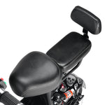 CRONY Small Harley two seat big tires with BT 1000w 60KM/H high power two wheels adult electric scooter motorcycle | BLACK - Edragonmall.com