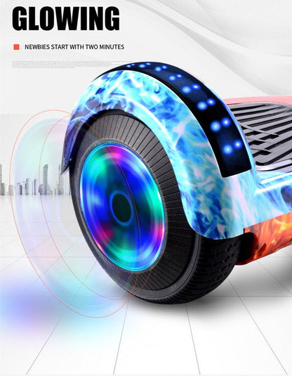 CRONY  speed car D1+BT+Light+Cartoon  6.5 inch 2 wheel smart balance hover board BLE connected 250W 12KM/H LED lights self balancing electric scooter