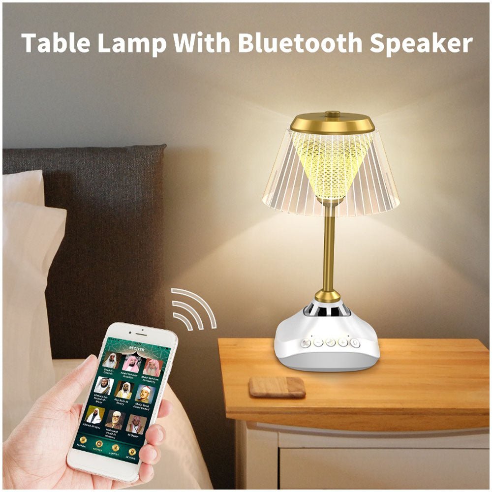 CRONY SQ-918 Bukhoor With Quran LED Table Lamp Quran Speaker Music Player With Remote Control And App Control - Edragonmall.com