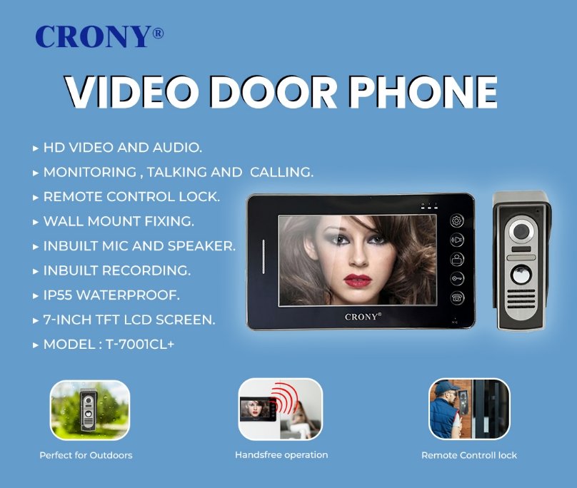 CRONY  T-7001CL+ Visual doorbell Visual doorbell Wireless Doorbell HD Digital Camera 7 Inch